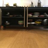 Iron and African walnut buffet