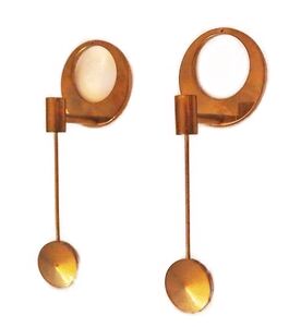 Arthur Pe brass wall candlesticks