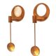 Bougeoirs appliques en laiton Arthur Pe