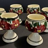 Faience shells series of six early twentieth century