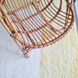 Rattan basket armchair, 1960s
