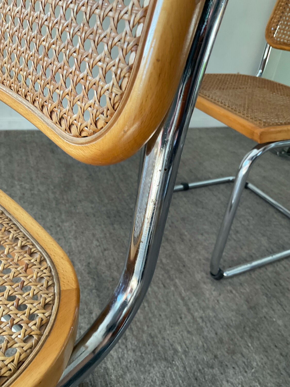Pair of chairs Marcel Breuer Cesca B32