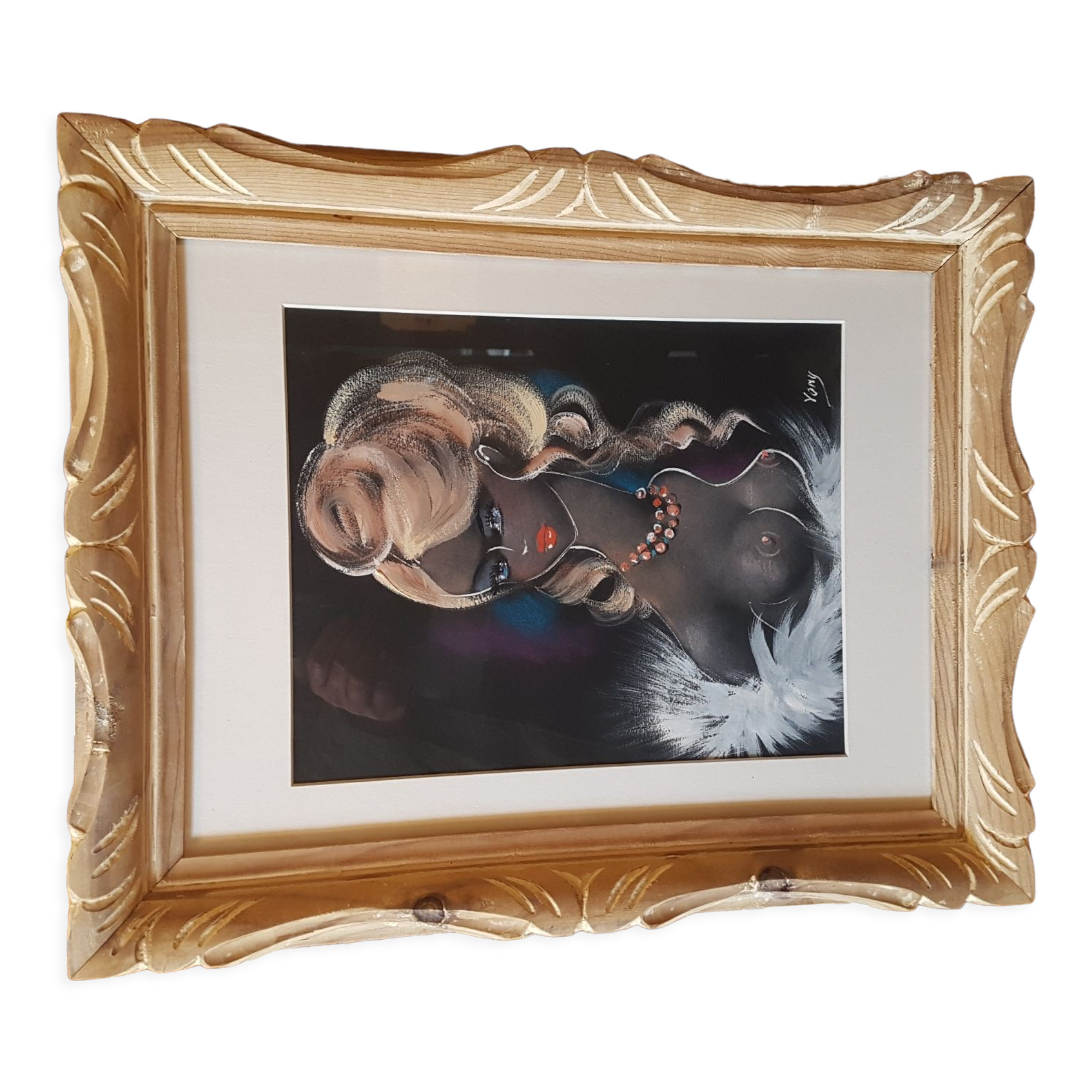 Young woman painting