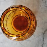 Vase ball vintage amber glass