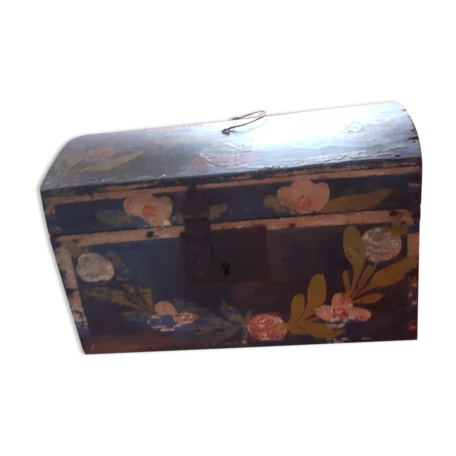 Antique chest in painted wood