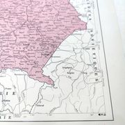 Old map of Poland Europe 43x43cm from 1950