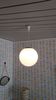 Hanging globe white glass