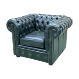 Chesterfield leather armchair from the 70s