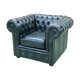 Chesterfield leather armchair from the 70s