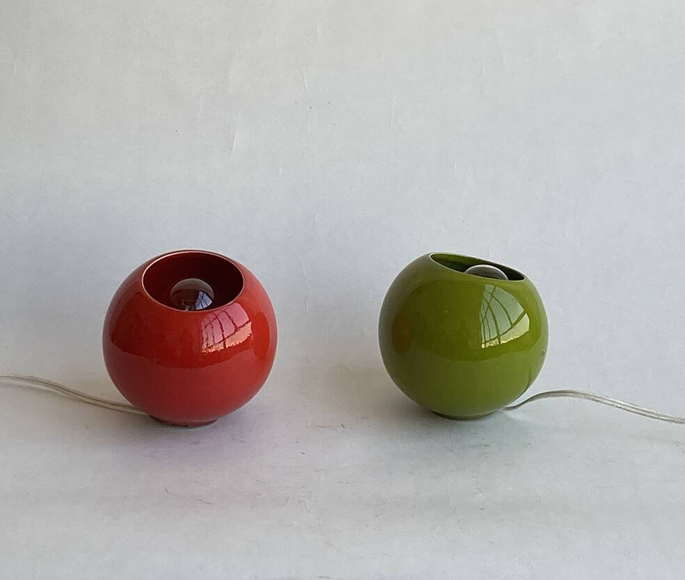 Pair of ceramic bedside lamps 1950