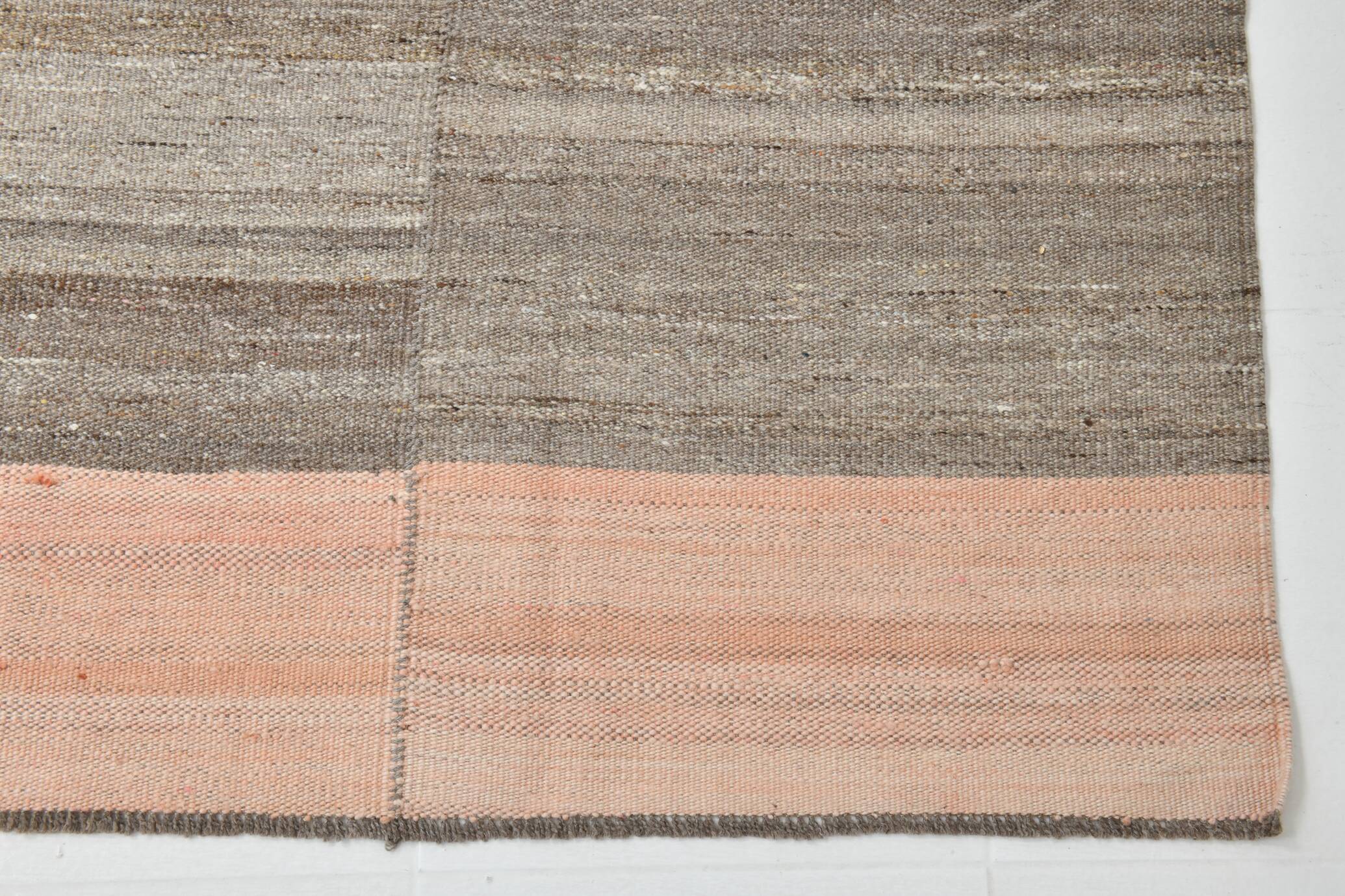 6x10 Salmon & Brown Contemporary Vintage Kilim Rug, 188x304Cm SK 33353