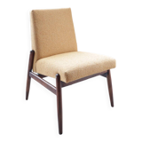 Vintage chair yellow mustard curly 1970