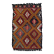 Vintage Turkish Mini Kilim 78x50 cm Wool Small Kelim Runner, shabby Chic
