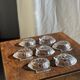 7 vintage shell-shaped bowls in Pyrex glass from France