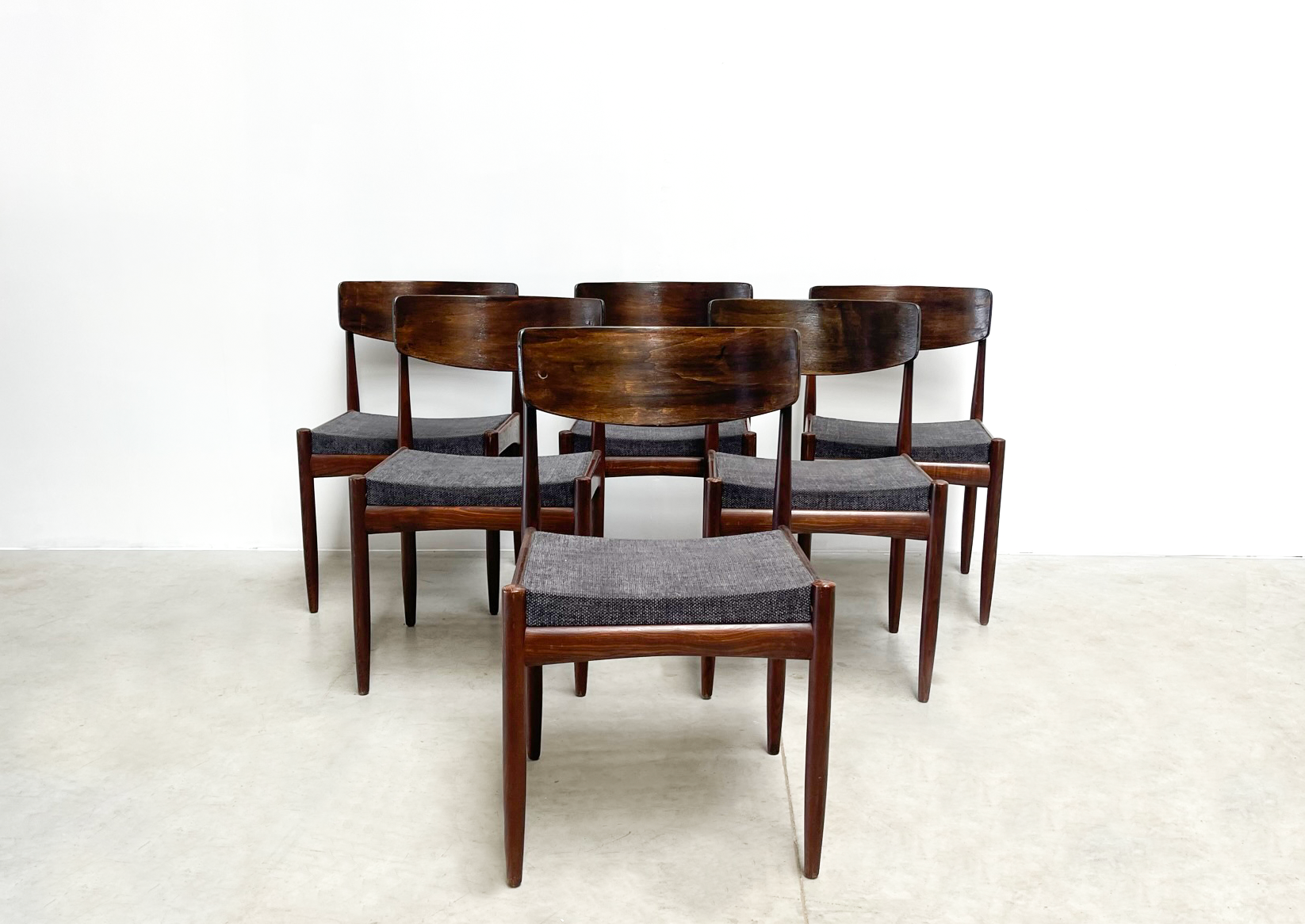 Set of six vintage dining chairs