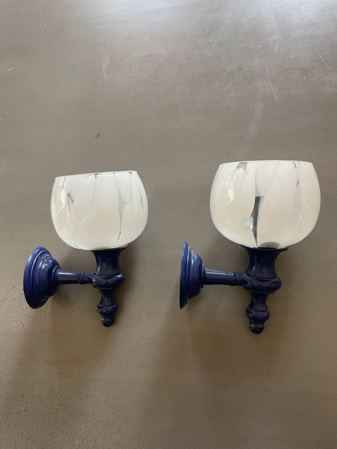 Pair of vintage 70s wall lights