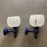 Pair of vintage 70s wall lights