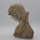 Bust in flat woman renaissance late 19th hair drapes