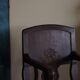 Hand-carved oak and velvet armchair, Danish furniture maker, Art Nouveau, 1939