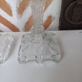 Pair of glass candlesticks
