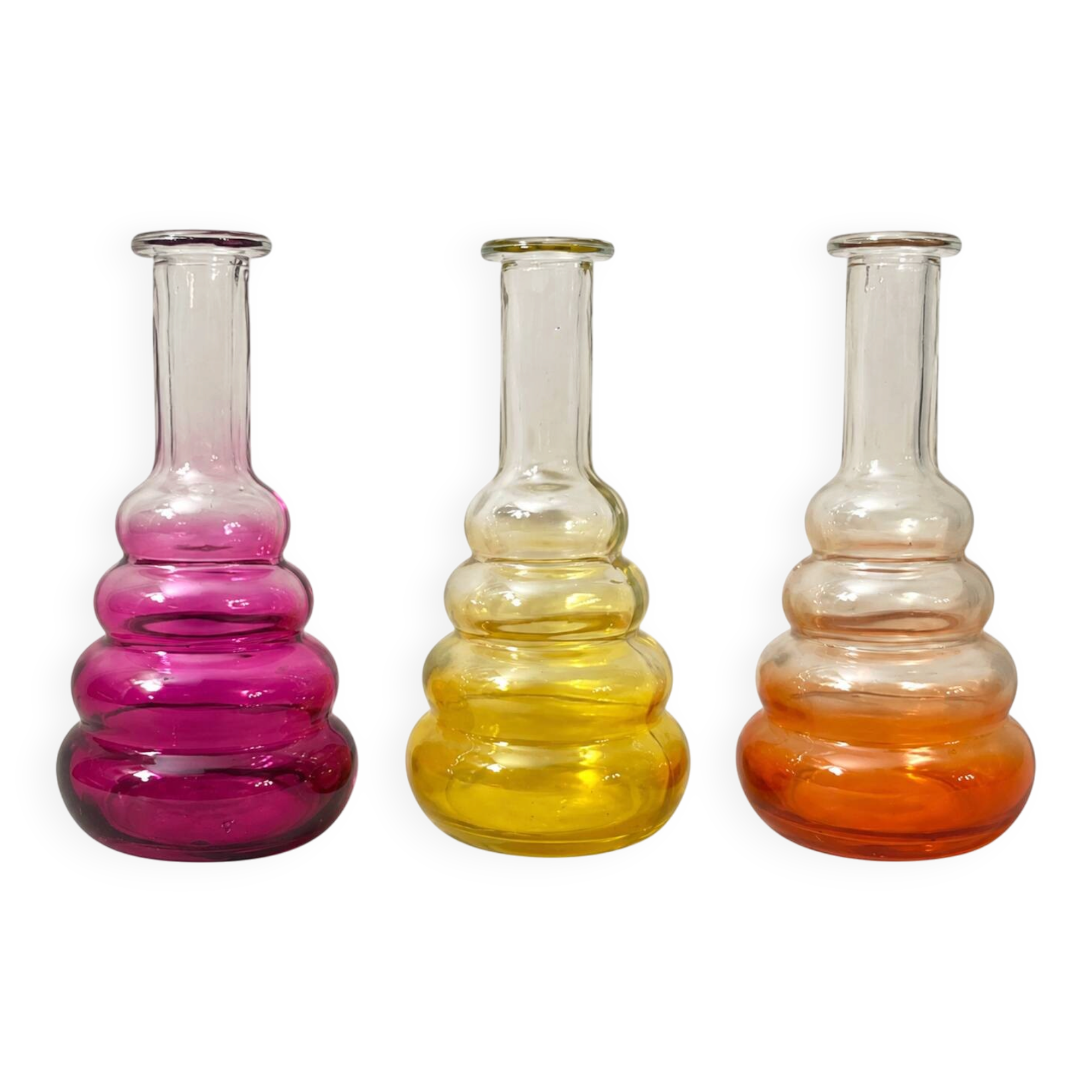 Lot de 3 soliflores colorés