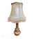 Lampe à poser vintage en bois tourné et sculpté 1950