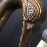 Pair d swans solid brass wall light