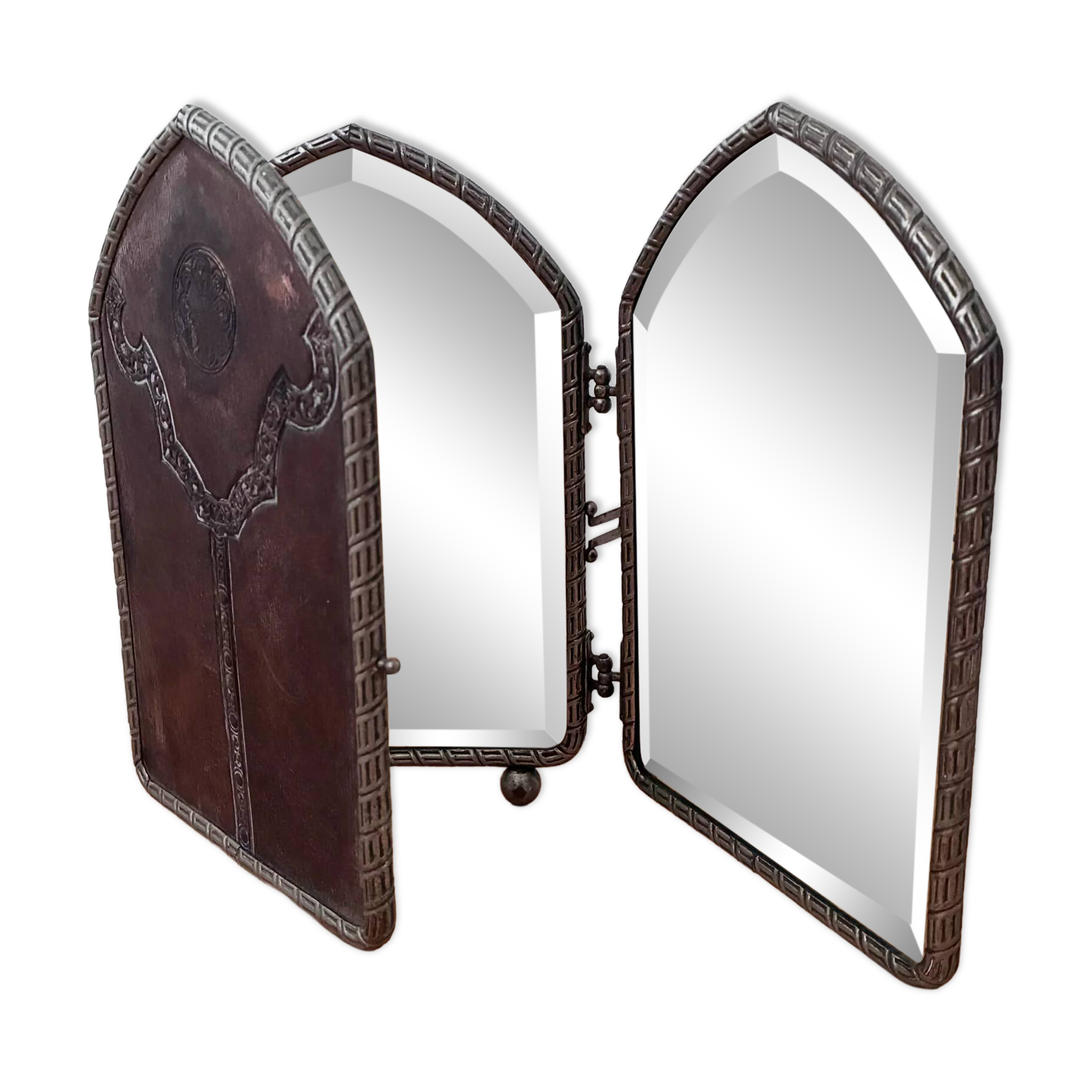Art Deco tri-fold boudoir vanity mirror, English, 1920s