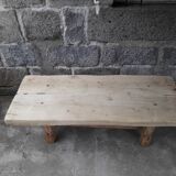 Brutalist solid oak coffee table