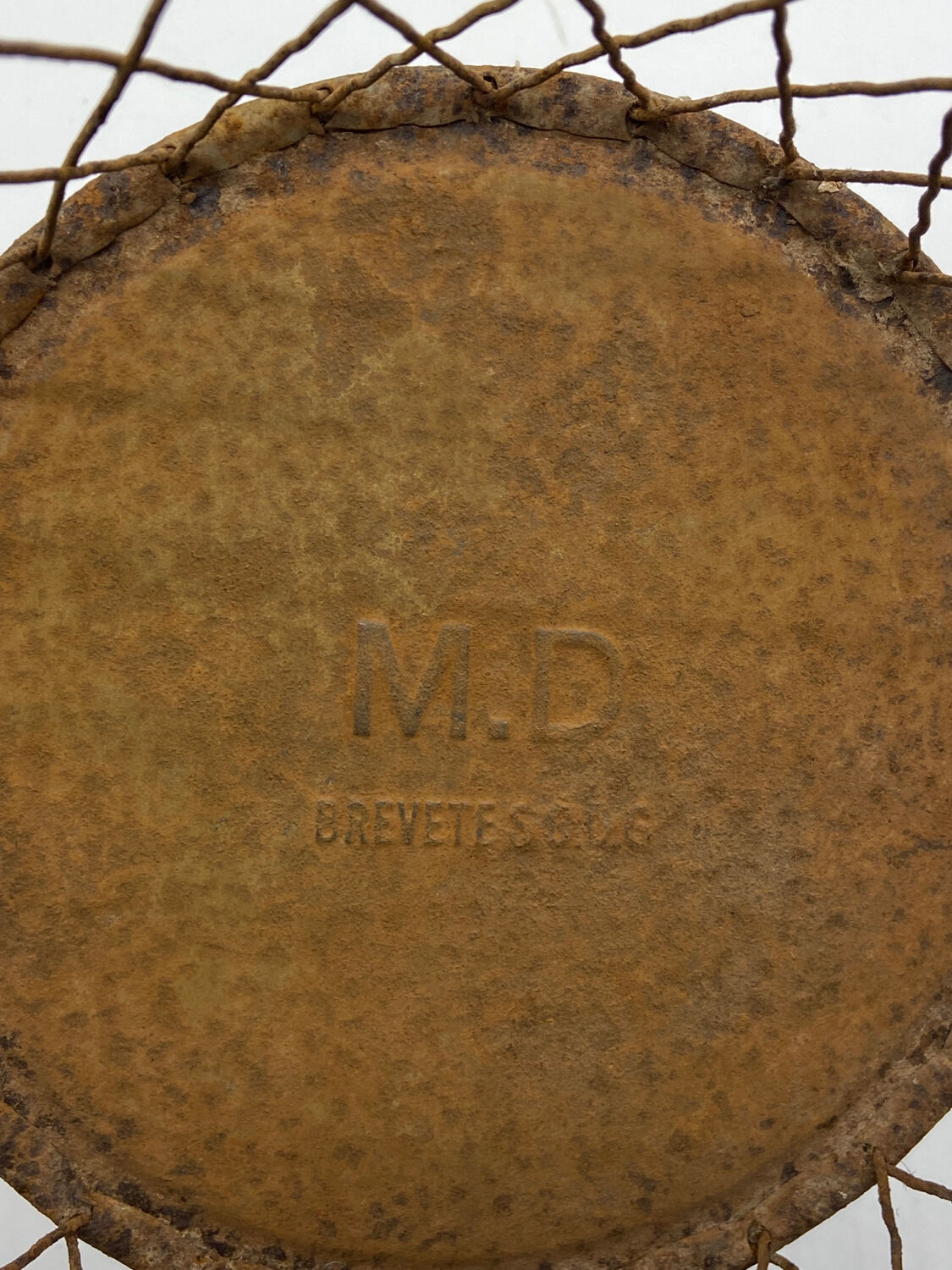 Ancienne corbeille à papier en métal / poubelle, MD, vintage, industrielle,bureau,