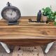 Console/table convertible in walnut