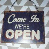 Open metal plate close