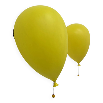 Pair of large Palloncino wall lamps by Yves Christin for Bilumen, 1984