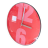 Horloge murale ronde Karlsson rétro rouge & rose