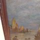 Marine painting oil on hardboard unsigned