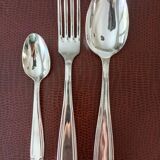 Silver metal cutlery set 37 pieces