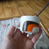 6 advertising coffee cups 70s Jacques Vabre