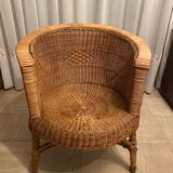 Wicker armchair 60s