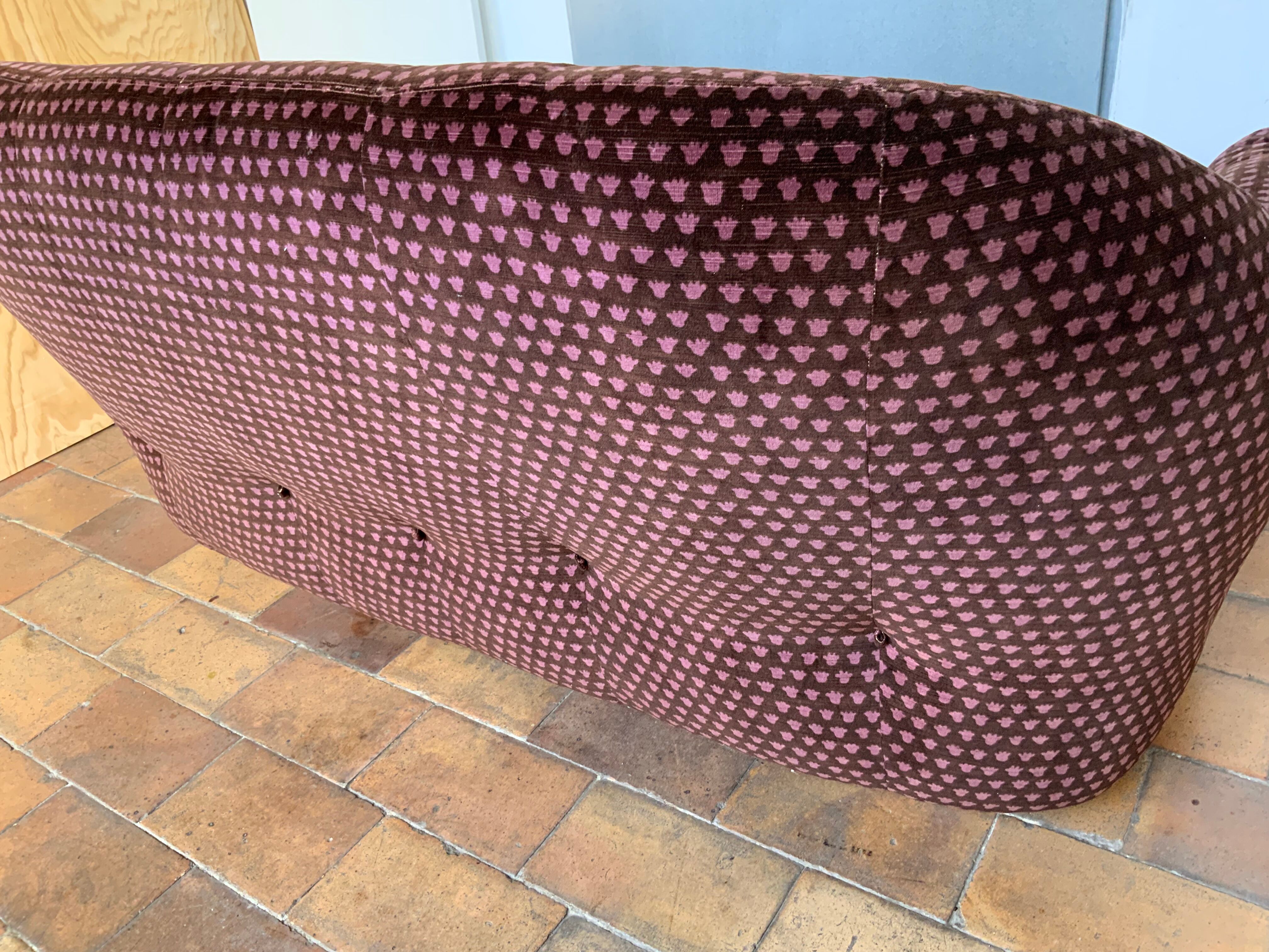 Vintage velvet sofa