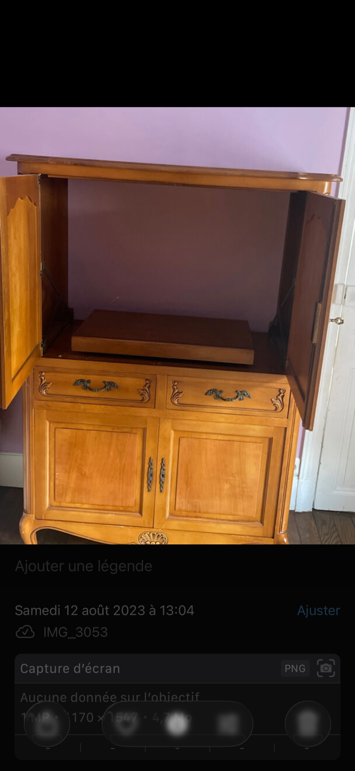 Solid wood wardrobe/buffet – classic style – milk handles