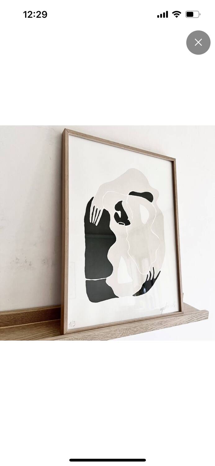 Lot of two poetic works, in 30 x 40 cm format, ink and paint on paper