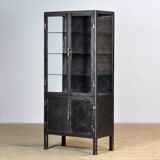 Polished iron medical cabinet, 1920s