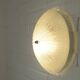 Vintage hand blown ice glass wall sconce: mid century flush mount light