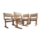 Series of 8 Scandinavian chairs in light oak by Domus Danica, Denmark