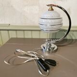 Half-moon chrome art deco lamp