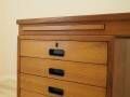Executive desk with nine drawers and pull-out surface, teak veneer, Nipu, Denmark, 1970s