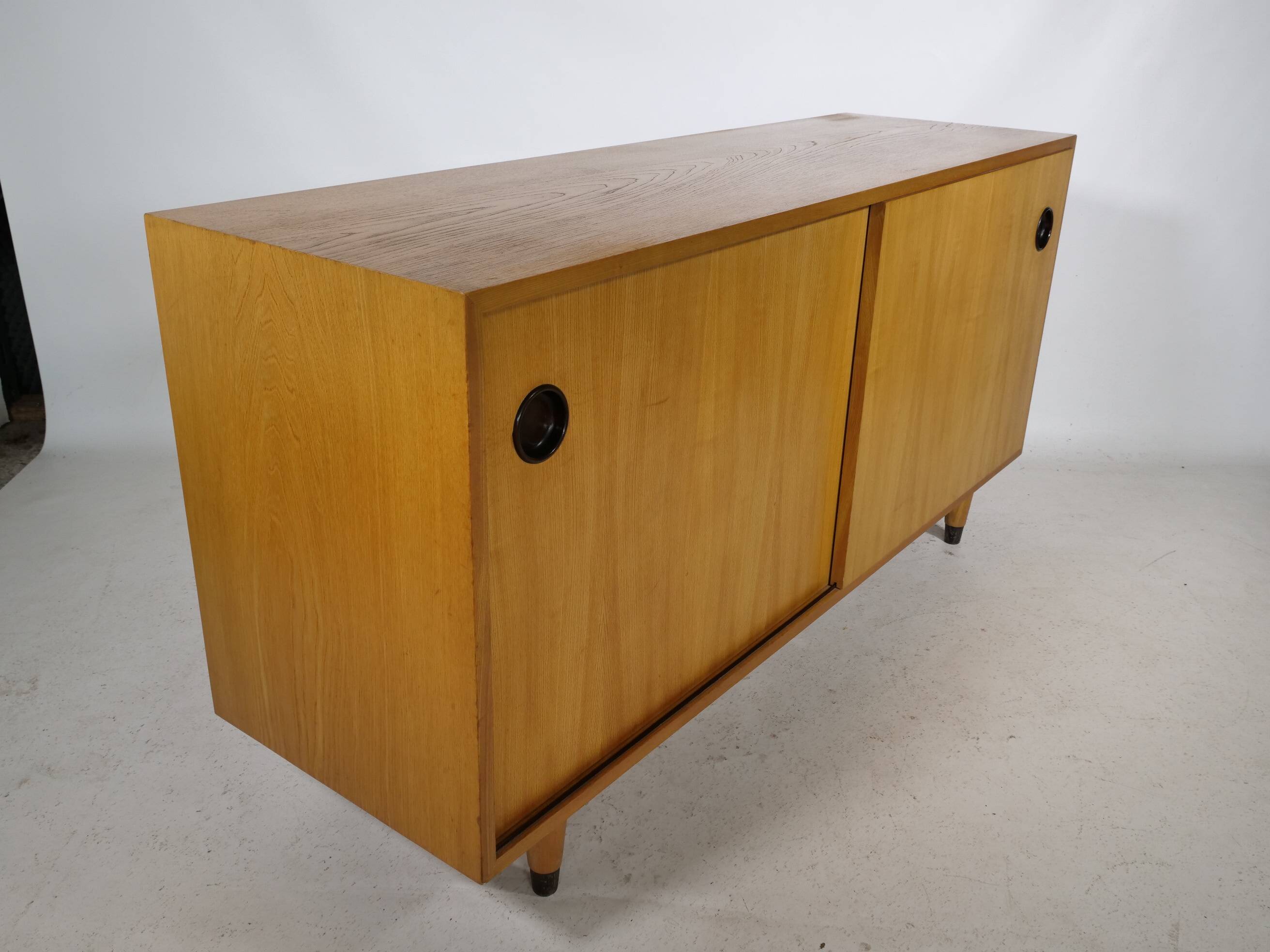 Erich Stratmann Sliding Door Sideboard 1960s Elm