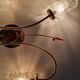 Large vintage gold four-light wall sconce