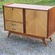 Enfilade of the 50s in oak and mahogany feet compass