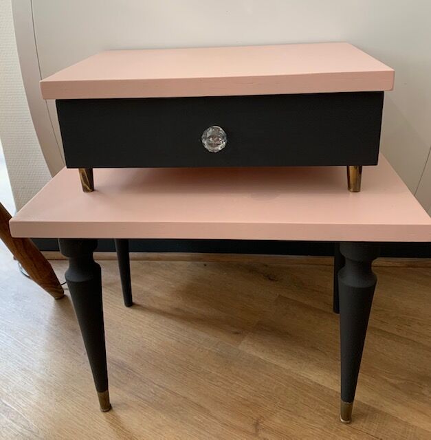 Repainted wooden bedside table